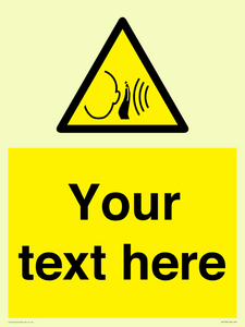 Custom warning sudden loud noise